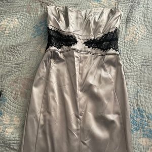 Grey satin dress